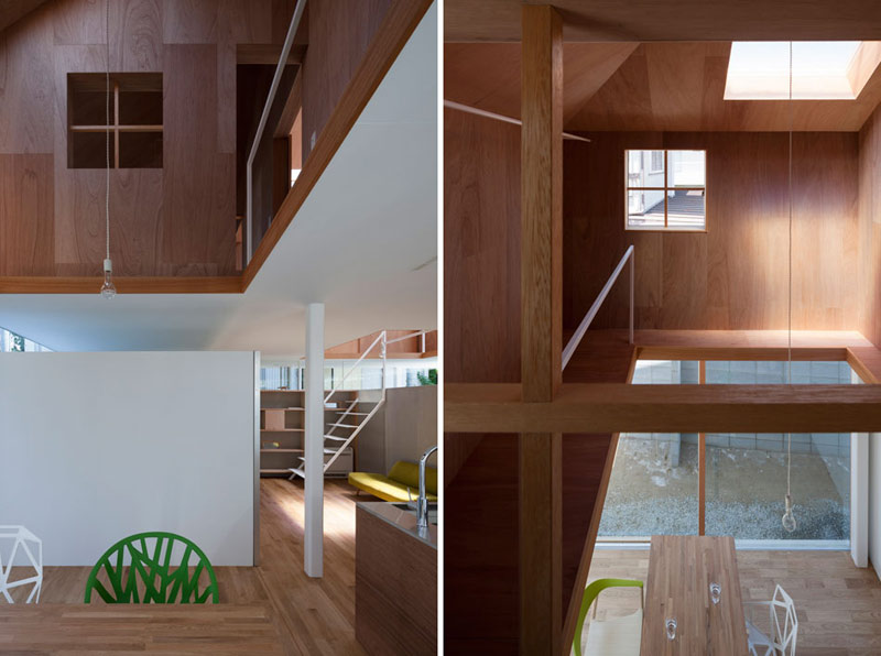 Przenikanie się przestrzeni w projekcie domu Tato Architects: Japonia